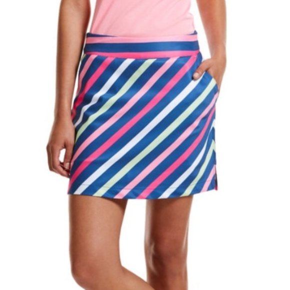 Vineyard Vines Pants - Vineyard Vines Multi Color Striped Golf Skort
